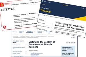 Sverige, Danmark og Finland utsteder bekreftelse.