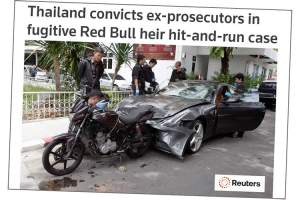 To tidligere aktorer d&oslash;mt fordi Red Bull-arvingen fortsatt er p&aring; frifot